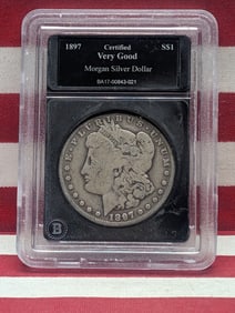 1897-O Morgan Silver Dollar - Slabbed Certified VERY GOOD