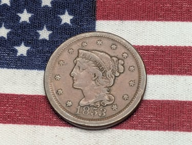 1853 Braided Hair Large Cent **VF+**