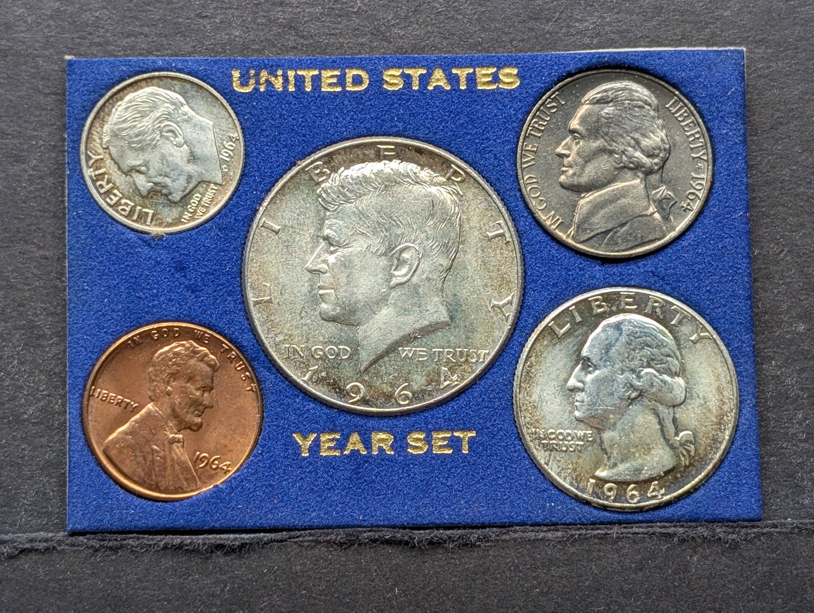 1964 U.S. Year Set. Includes (3) 90% Silver Coins (1 of 3)