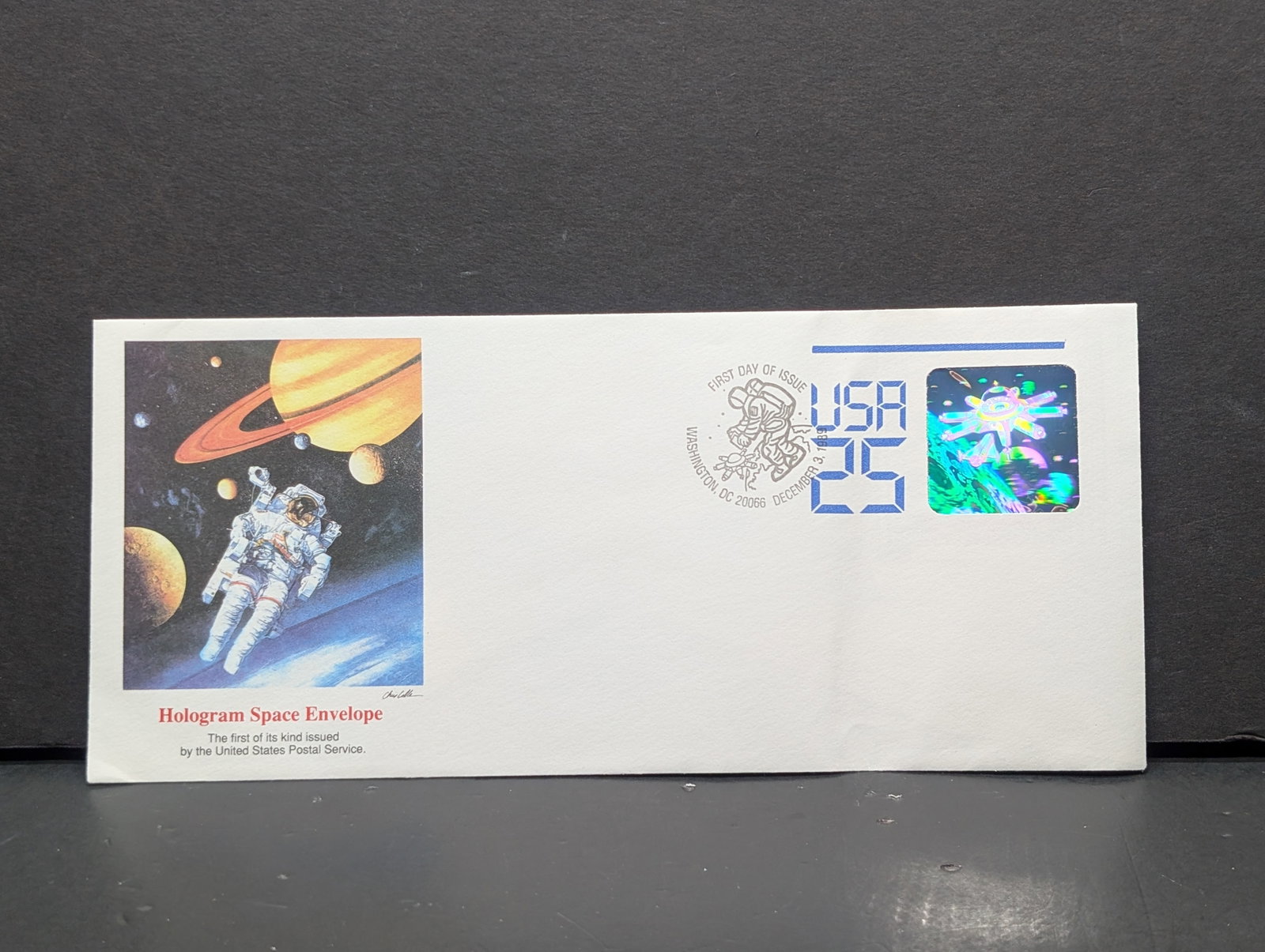1989 First USPS Hologram Stamp Mint Cachet.: 1989 First USPS Hologram Stamp Mint Cachet.
