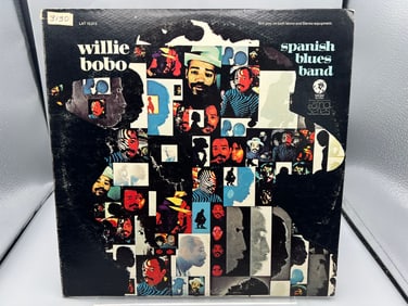 Willie Bobo: Spanish Blues Band (1968), yellow promo label, promo sticker on back cover, previous