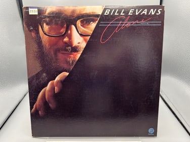 Bill Evans: Alone Again (1977), promo stamp on back cover
