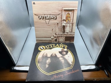 Outlaws (2 LP Lot): The Outlaws (1975), gatefold; and Hurry Sundown (1977)