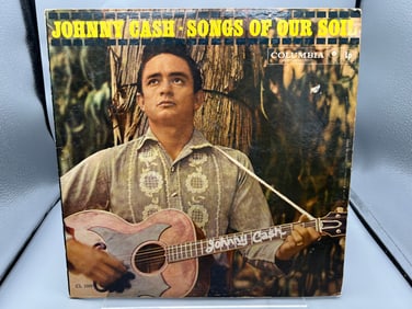 1959 Johnny Cash Songs Of Our Soil Vinyl Album - CL 1339 - Seam Split At Top