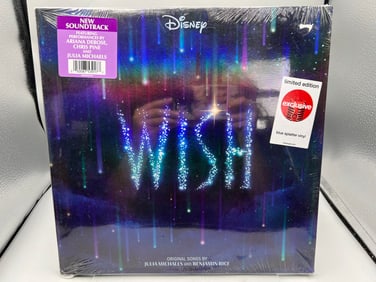 2023 Disney Wish Original Motion Picture Soundtrack Limited Edition Blue Splatter Factory Sealed