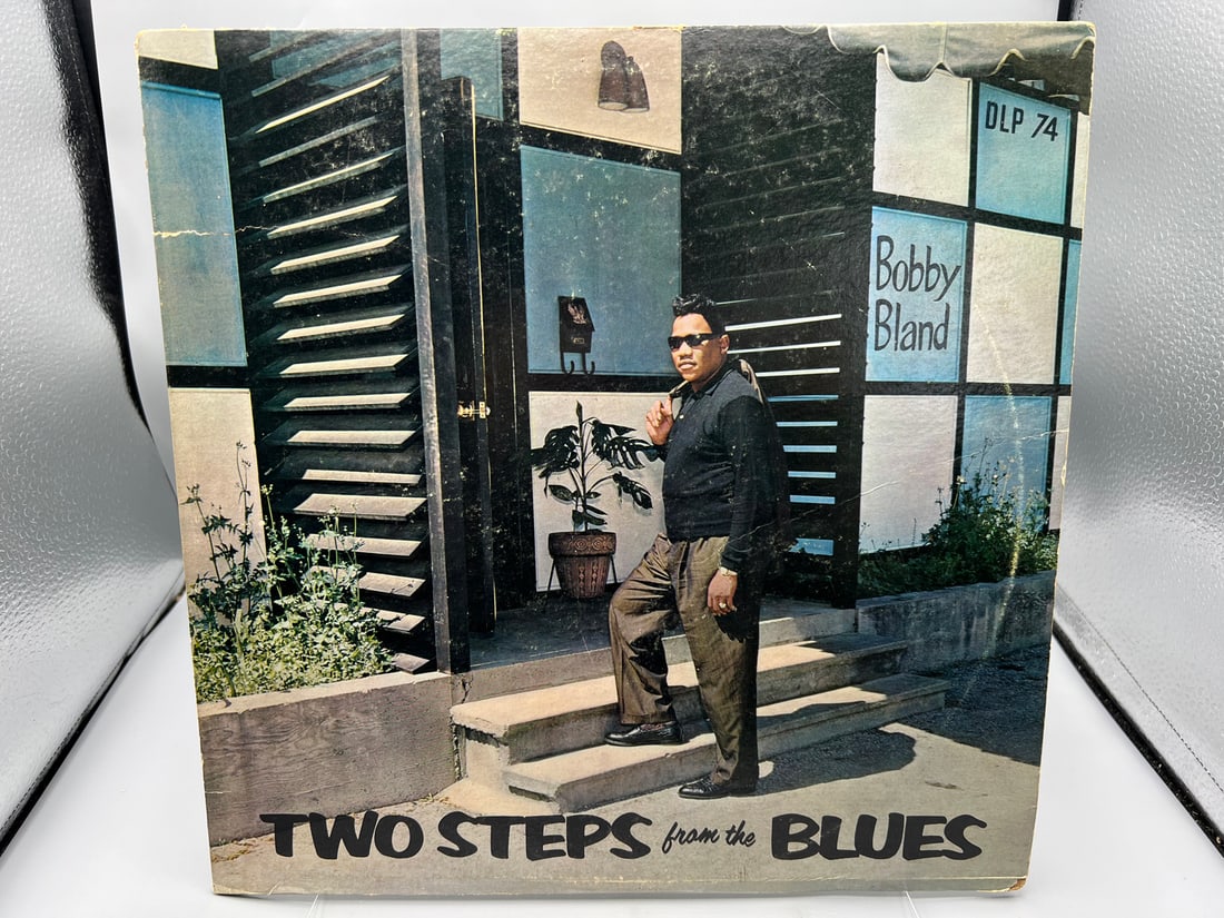 1962 Bobby Bland Two Steps From The Blues Repress Vinyl Album - DLP 74: 1962 Bobby Bland Two Steps From The Blues Repress Vinyl Album - DLP 74 - Records have not been tested by auction house for play quality. All items are sold as is.