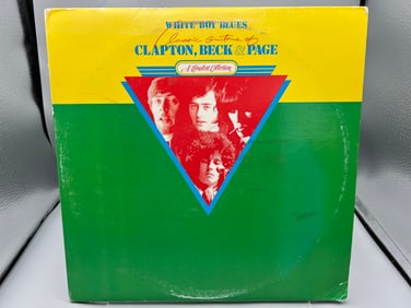 1984 Clapton, Beck, & Page White Boy Blues/Classic Guitars of Clapton, Beck, & Page Vinyl Album -