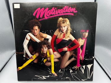 Motivation: Self-titled (1983), promo stamp on back cover, cover shows minor wear