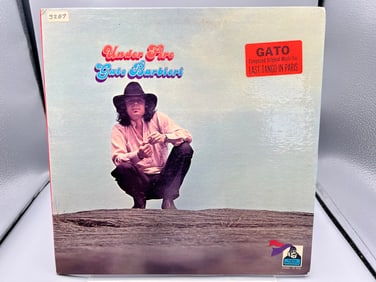 Gato Barbieri: Under Fire (1973), white label promo, hype sticker on cover, gatefold