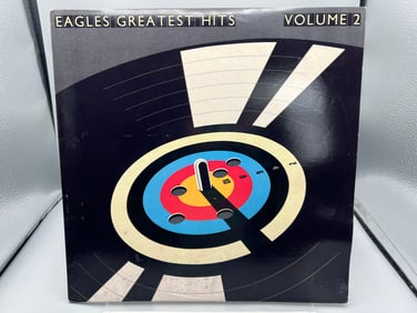 Eagles: Greatest Hits Volume 2 (1982), white promo label, promo stamp on back cover, minor cover