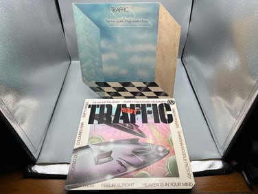 Traffic (2 LP Lot): The Low Spark Of High Heeled Boys (1971), cover diagonally die-cut; and Heavy