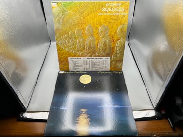 Carlos Santana (2 LP Lot): Devadip Oneness - Silver Dreams/Golden Reality (1979), gatefold, promo