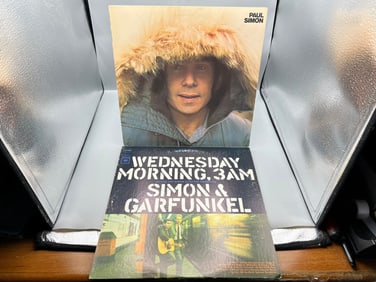 Paul Simon (2 LP Lot): Self-titled (1972); and Simon & Garfunkel's Wednesday Morning, 3AM (unknown