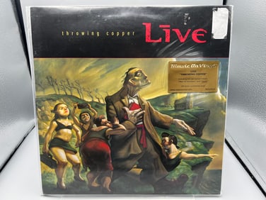 SEALED - Live: Throwing Copper (2012), reissue, 180 gram vinyl, price tag residue on outside of