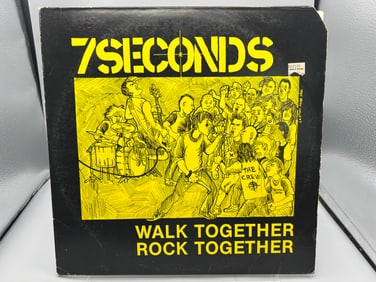 7 Seconds: Walk Together Rock Together (1985), includes lyric/photo insert, cover has  promo cut