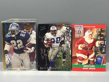 1992 Action Packed Emmitt Smith Sealed Prototype #92N, 1997 Fleer Ultra Barry Sanders Sunday School