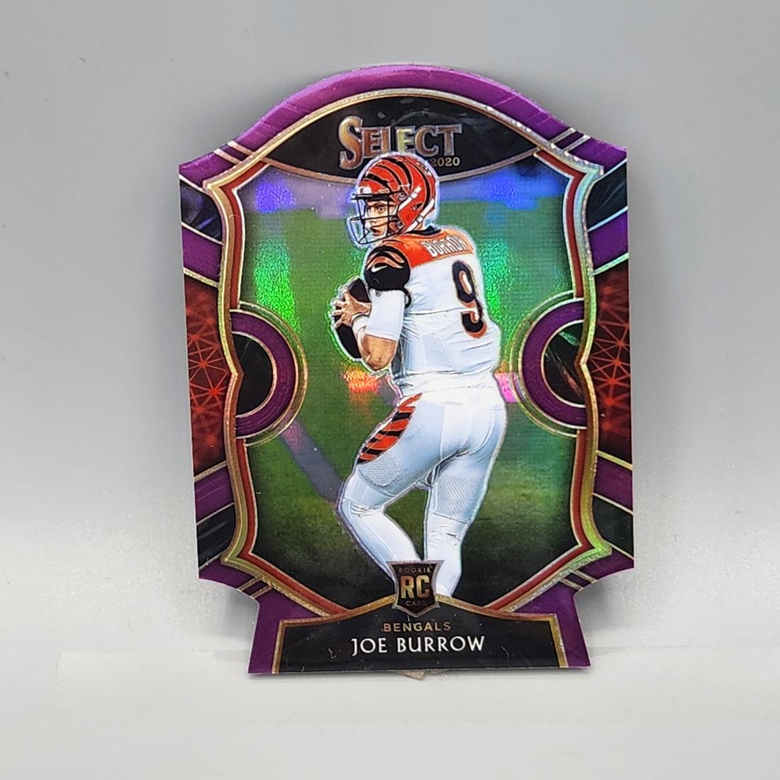 2020 Select Joe Burrow Die Cut #46 Rookie Purple Prizm (1 of 2)