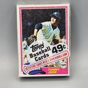 1981 Topps Baseball Cello Pack - Tommy John on Top