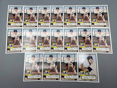 Lot of (18) 2006 Topps Mickey Mantle Baseball Cards: Lot of (18) 2006 Topps Mickey Mantle Baseball Cards
