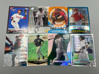 Lot of (8) Assorted Baseball Serial Numbered Cards W/ Stars
