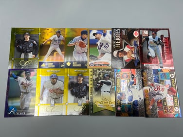 Lot of (12) Assorted Baseball Star Player Serial Numbered Cards