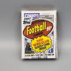 1987 Topps Football Cello Pack - Marino on Back