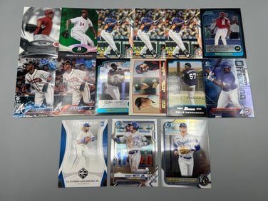Lot of (15) Assorted Baseball Star Player Rookie/Prospect Cards - CC Sabathia, Bobby Witt Jr,