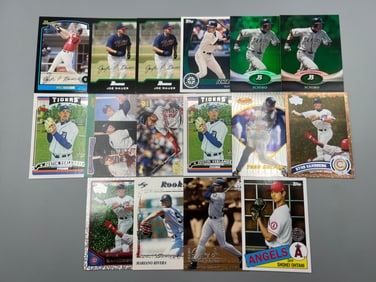 Lot of (16) Assorted Baseball Star Player Cards W/ Rookies - Justin Verlander, Todd Helton, Mariano