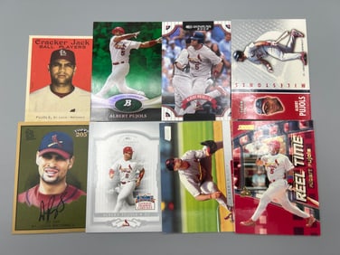 Lot of (8) Albert Pujols Baseball Cards W/ Early Career Cards & Inserts