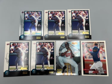 Lot of (7) David Ortiz Baseball Prospect/RC Cards