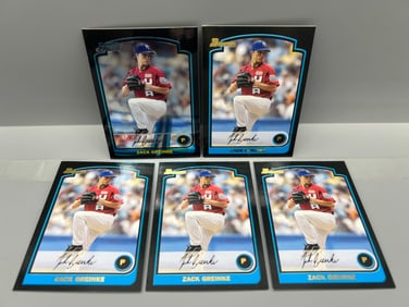 Lot of (5) Zack Greinke Baseball RC/Prospect Cards