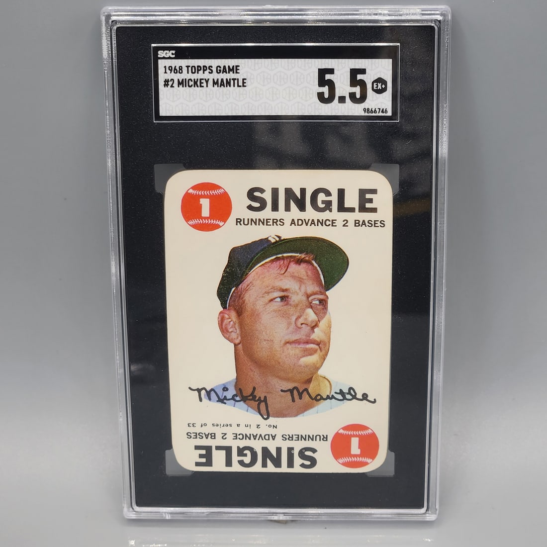 1968 Topps Game Mickey Mantle #2 SGC 5.5 HOF (1 of 2)