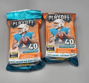 (2) 2021 Playoff Football Value Packs - 80 Cards
