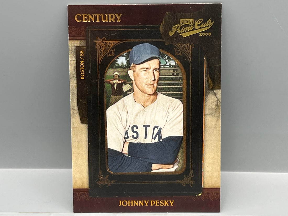2008 Playoff Prime Cuts Johnny Pesky Century #5/5: 2008 Playoff Prime Cuts Johnny Pesky Century #5/5