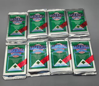 (8) 1990 Baseball Upper Deck Baseball Wax Packs
