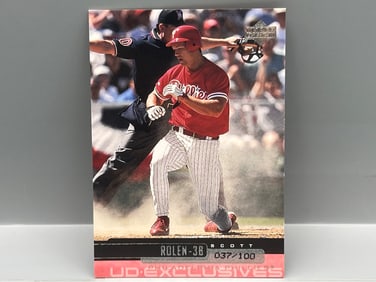 2000 Upper Deck Exclusives Scott Rolen Red #/100