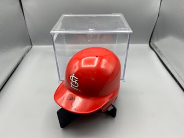 Mark McGwire St. Louis Cardinals Baseball Signed Mini Helmet W/ Stand & Case - No COA