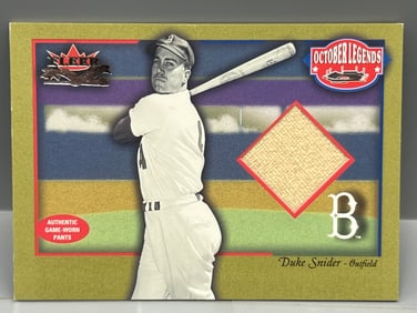 2002 Fleer Duke Snider October Legends Game Worn Pants Relic