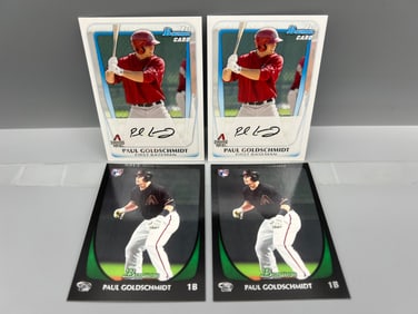 Lot of (4) Paul Goldschmidt Bowman Baseball Rookie Cards