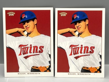 Lot of (2) 2002 Topps T206 Joe Mauer RC #400