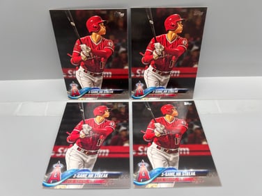 Lot of (4) 2018 Topps Update Shohei Ohtani RCs #US189