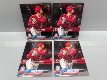 Lot of (4) 2018 Topps Update Shohei Ohtani RCs #US189