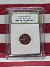 2000-S Lincoln Memorial Cent - Slabbed INB. GEM PROOF DCAM
