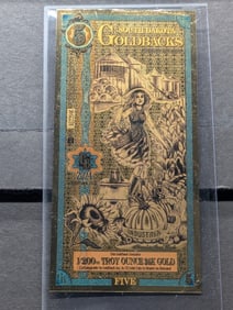 1/200th Troy Oz. 24k PURE GOLD 2024 $5.00 South Dakota Goldback