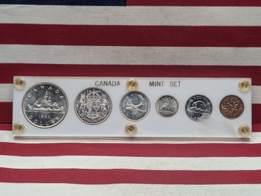 1954 Canada Mint Set in Capitol Case Includes Lots of Silver, Includes Four 80% Silver Coins