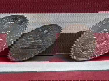 1964 Bermuda 1 Silver Crown & 1953 Mexico 20 Centavos