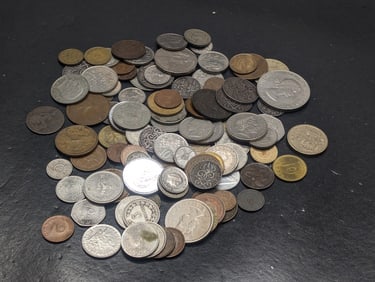Bag of 1.3 Lbs. of Various Vintage & Modern World Coins