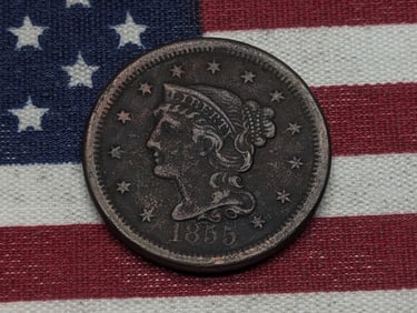 1855 Braided Hair Large Cent