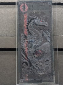 Limited Edition 1/100th Troy Oz. PURE SILVER 2024 Silver Dragons $1.00 Silverback - AWESOME PIECE!!