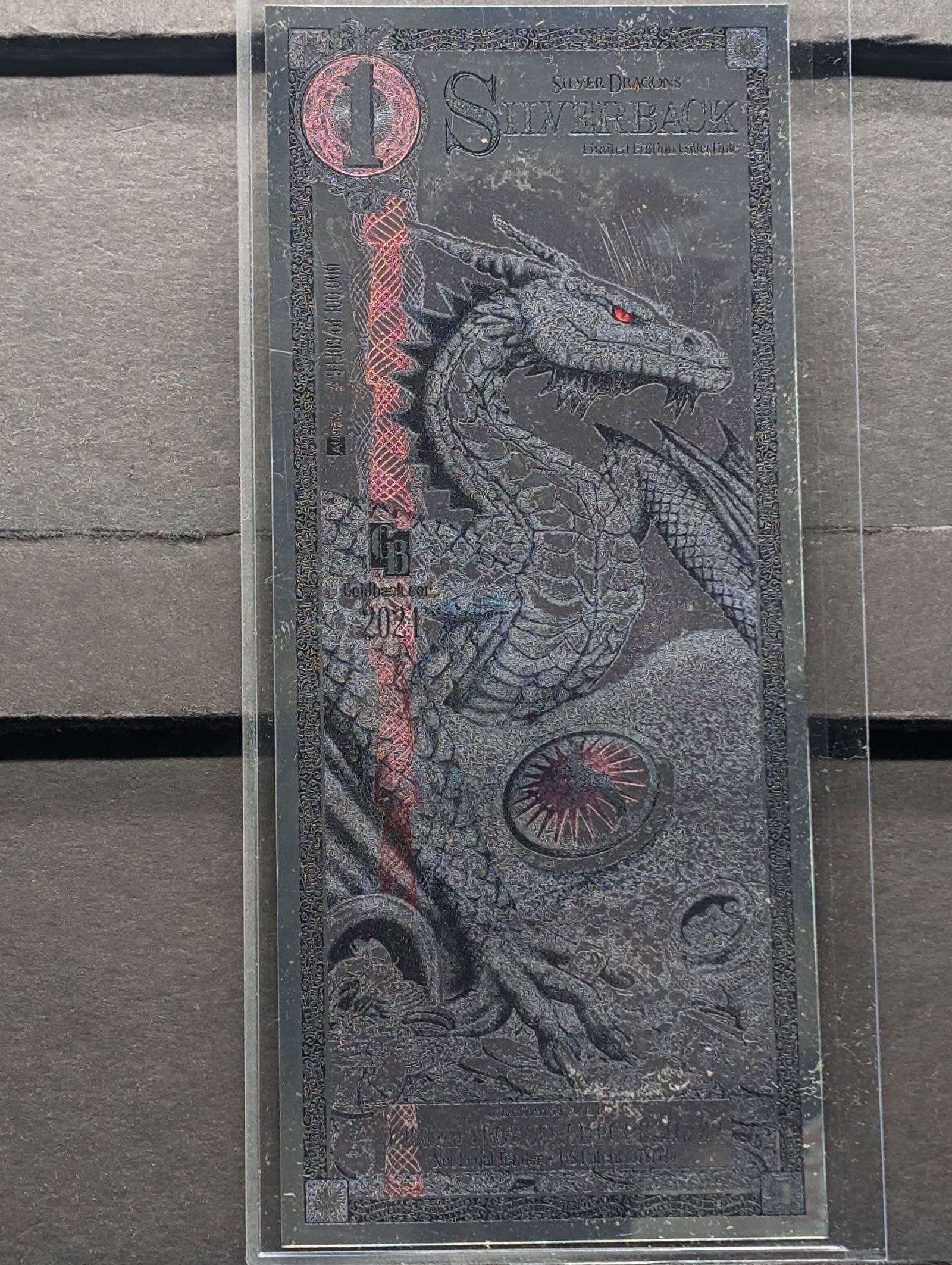 Limited Edition 1/100th Troy Oz. PURE SILVER 2024 Silver Dragons $1.00 Silverback - AWESOME PIECE!! (1 of 3)